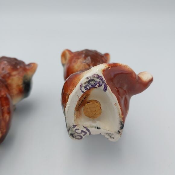 Vintage‎ Ceramic Racoon Salt Pepper Shaker Set Made In Japan - Picture 7 of 7